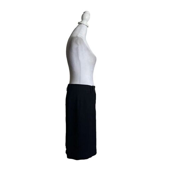 Vertigo Paris Wool Blend Black Pencil Skirt Work Wear Formal Luxury Vintage US 8 - Picture 3 of 8